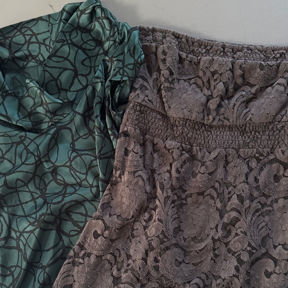 Banana Republic Dresses & Skirts - Banana‎ Republic Green blouse and eyeshadow strapless top
